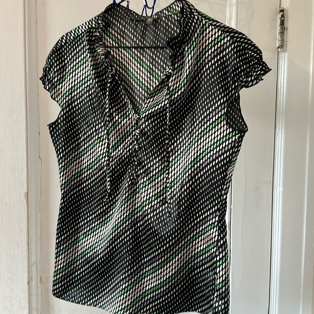 Vintage Tristan & Iseut Sheer Polka Dot Blouse – Size Small